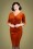 Vintage Chic for Topvintage - Ronya Velvet Pencil Dress Années 50 en Rouille