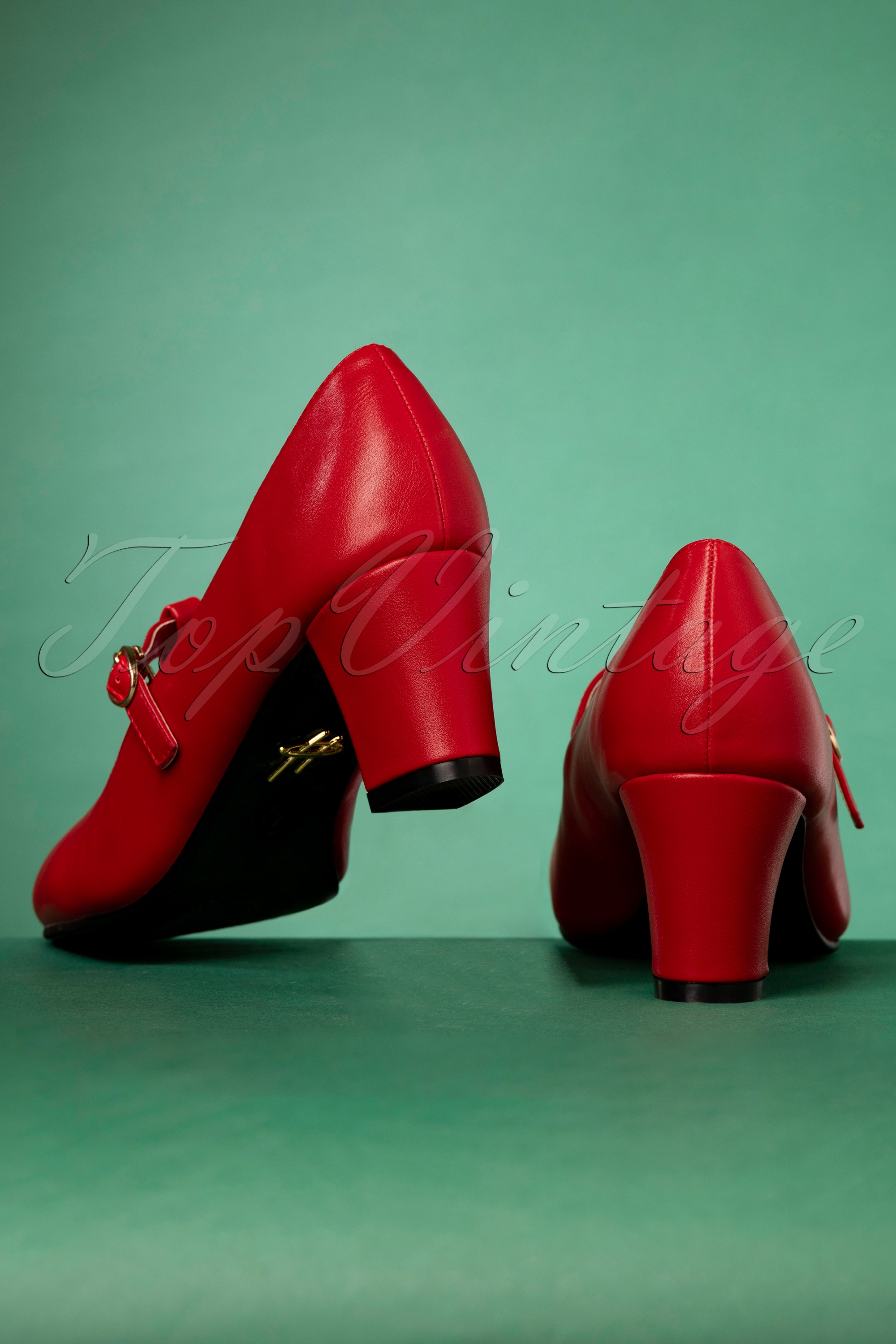 Lulu Hun - Giselle T-Strap pumps in rood 5