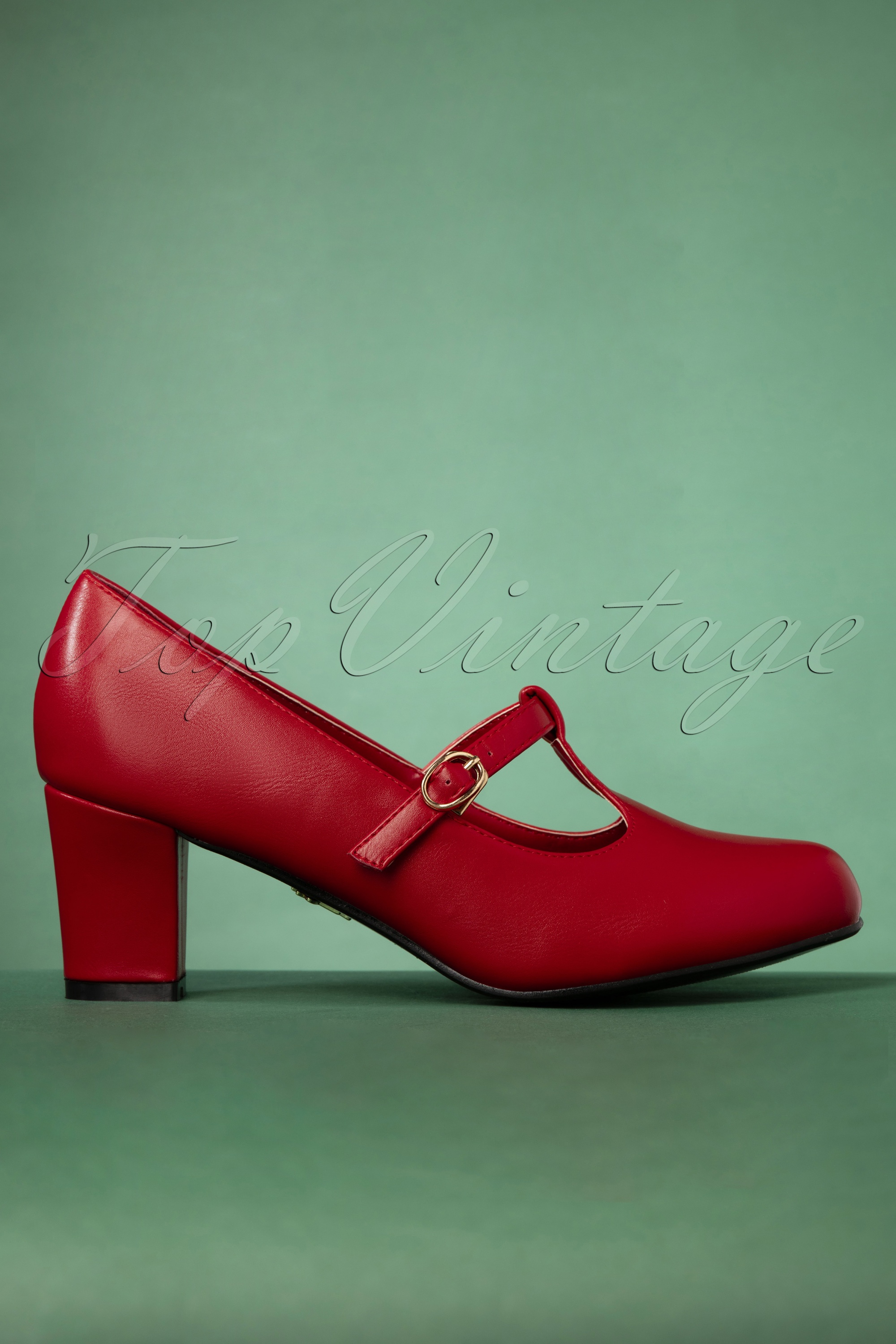 Lulu Hun - Giselle T-Strap pumps in rood 4