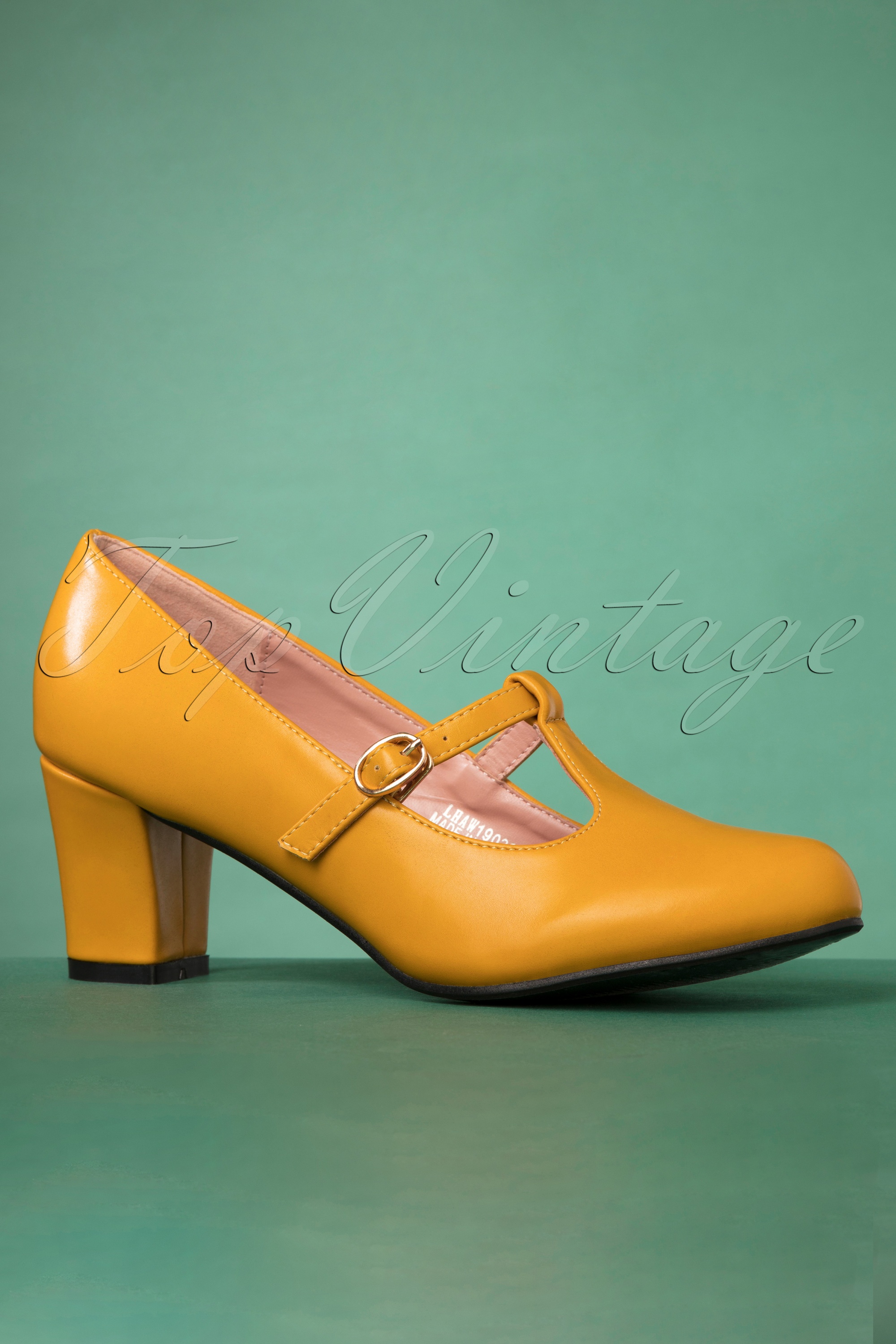 Lulu Hun - Giselle T-Strap pumps in mosterd 2