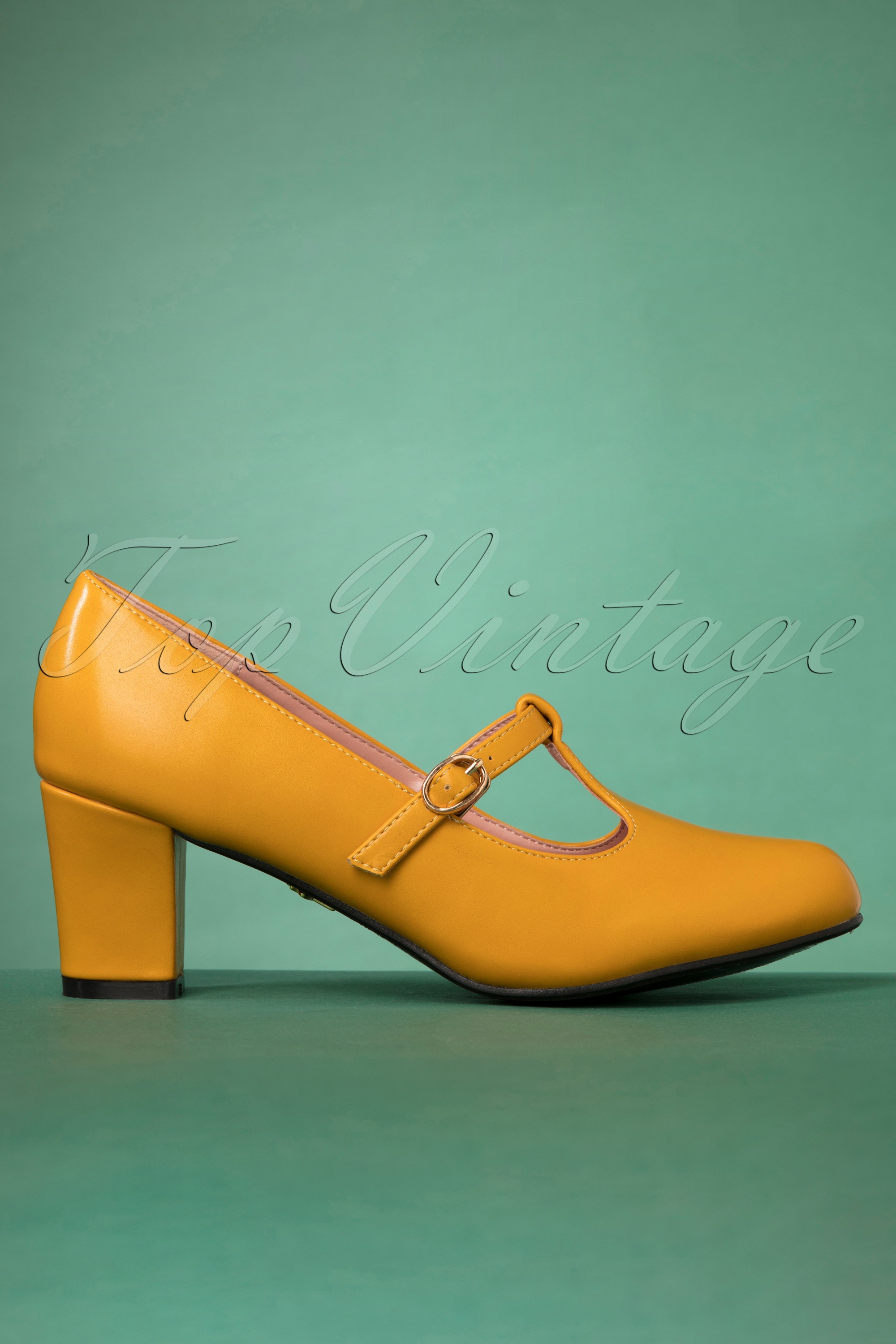 Lulu Hun - Giselle T-Strap pumps in mosterd 4