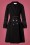Closet London - Aubrey Trench Coat Années 60 en Noir 