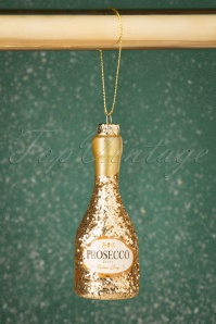 Sass & Belle - Lets Celebrate Glitter Prosecco Bauble in Gold