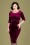 Vintage Chic for Topvintage - 50s Vivian Pencil Dress in Wine Velvet 2
