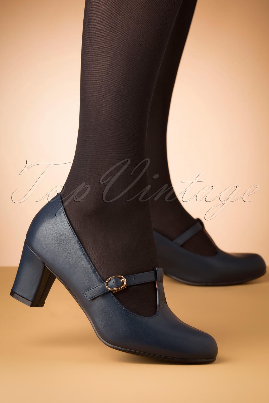 navy blue t strap heels