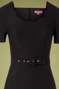 Rebel Love Clothing - 50s Indulgence Pencil Dress in Black 3