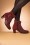 La Veintinueve - 60s Olga Leather Ankle Booties in Duotone Red 4