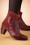 La Veintinueve - 60s Olga Leather Ankle Booties in Duotone Red 2