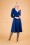 Unique Vintage - Micheline Pitt X Unieke Vintage Pris Swing-jurk in koningsblauw