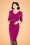 Vintage Chic for Topvintage - Hazel Long Sleeve Pencil Dress Années 50 en Amarante 2