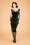 Vintage Chic for Topvintage - Lynn Velvet Pencil Dress Années 50 en Sauge Foncé