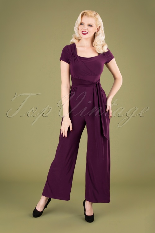 Vintage Chic for Topvintage - Renae Overall in Aubergine 2