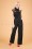 Vixen - 50s Bianca Satin Jumpsuit in Black
