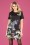 Yumi - Zebra Tunic Dress Années 60 en Noir