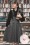 Collectif Clothing - Brenda Librarian Kariertes Latzkleid in Anthrazit