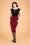50s Gia Velvet Bodycon Pencil Skirt in Red