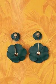Louche - Bezer Earrings Années 70 en Vert  3