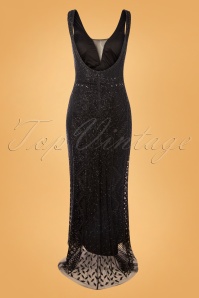GatsbyLady - 20s Grace Embellished Maxi Dress in Black 4