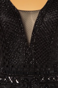 GatsbyLady - 20s Grace Embellished Maxi Dress in Black 5