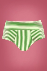 Marlies Dekkers - Holi Vintage High Waist Bikini Briefs Années 50 en Vert et Écru 3