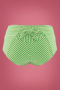 Marlies Dekkers - Holi Vintage bikinibroekje met hoge taille in groen en ecru 2