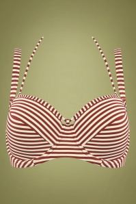 Marlies Dekkers - Holi Vintage balkon bikinitop in rood en ecru 4