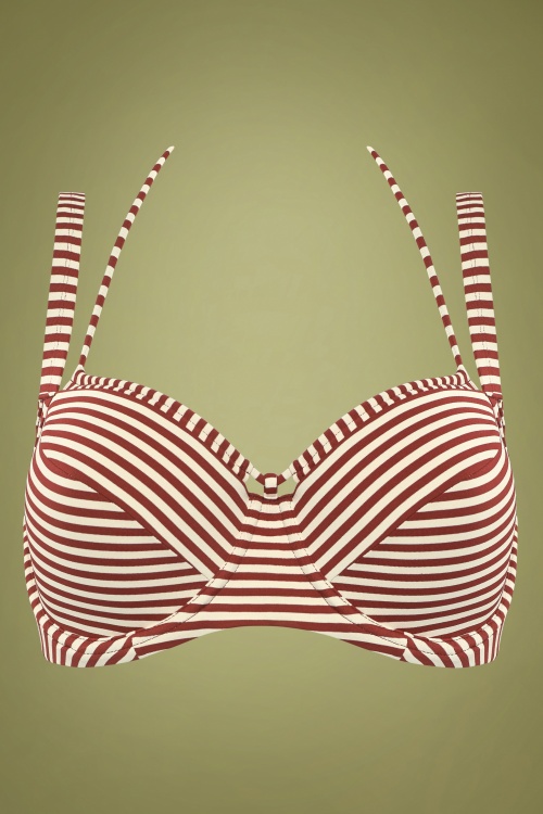 Marlies Dekkers - 50s Holi Vintage Balcony Bikini Top in Red and Ecru 4