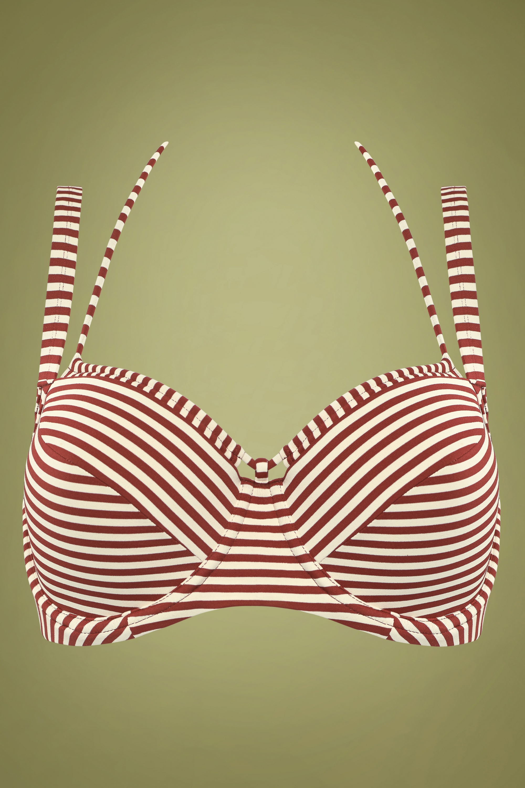 Marlies Dekkers - Holi Vintage balkon bikinitop in rood en ecru 4