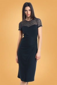 Vive Maria - 50s Charlyne Pencil Dress in Midnight Blue 2