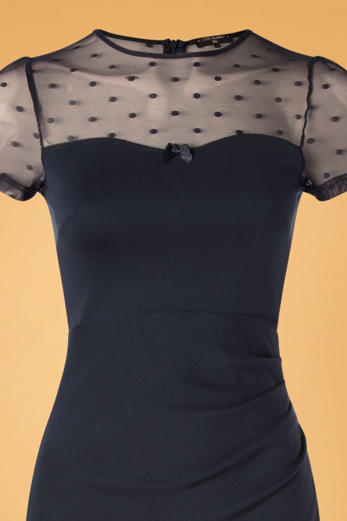 Vive Maria - 50s Charlyne Pencil Dress in Midnight Blue 3