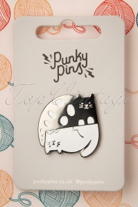 Punky Pins - Ying And Yang Cats Enamel Pin 3