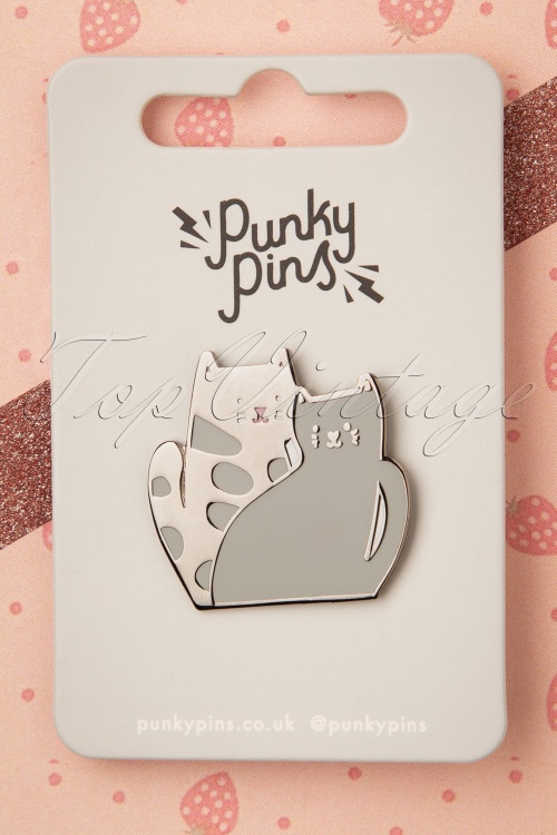 Punky Pins - Cat Twins Enamel Pin 3