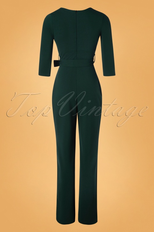 Vintage Chic for Topvintage - 50s Jillian Jumpsuit in Forest Green 2