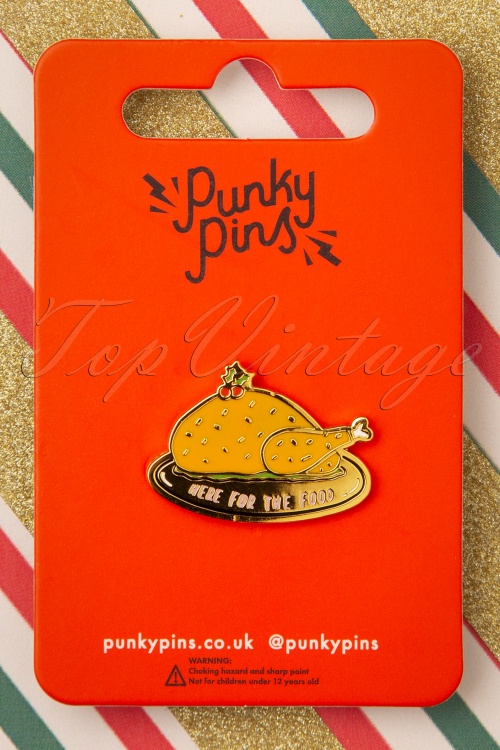 Punky Pins - Here For The Food Enamel Pin 3