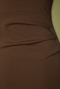 Vintage Chic for Topvintage - 50s Denise Pencil Dress in Rocky Road Brown 4