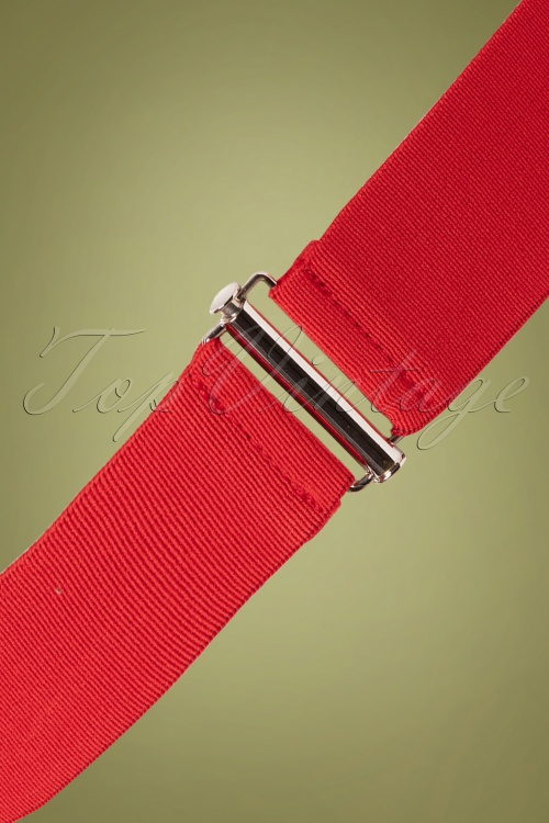 Collectif Clothing - 50s Billie Cinch Stretch Belt in Red 2