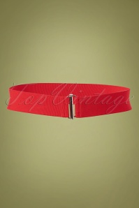 Collectif Clothing - Billie Cinch stretchriem in rood