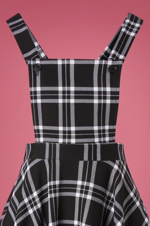 Bunny - Islay Pinafore Dress in Années 60 en Noir et Blanc 3