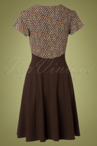 The House of Foxy - 40s Grable Tea Dress in Brown 4