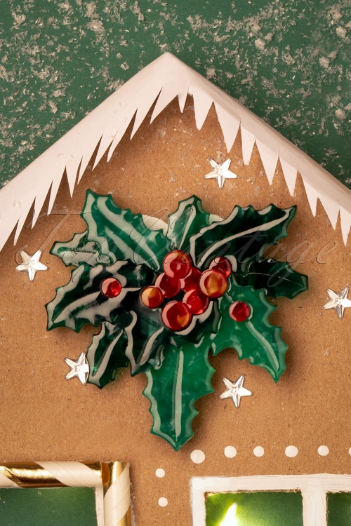 Erstwilder - Holly Jolly Brooch Années 60