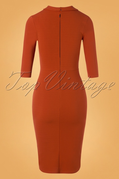 Vintage Chic for Topvintage - 50s Quinn Pencil Dress in Cinnamon 2