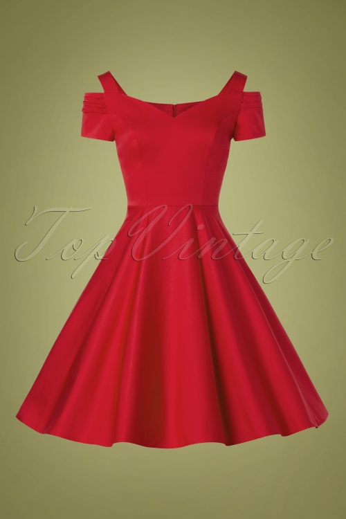 Bunny - 50s Helen Swing Dress in Lipstick Red 3