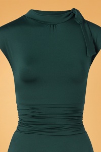 Retrolicious - Bridget Bombshell Dress Années 50 en Vert Sapin 3