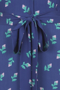 Collectif Clothing - Luisa Rose Bud maxi-jurk in blauw 4