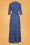 Collectif Clothing - 40s Luisa Rose Bud Maxi Dress in Blue 5
