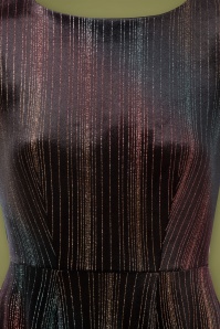 Closet London - Avril Glitter Velvet Skater-Kleid in Schwarz 3
