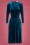 Closet London - 50s Glory Velvet Dress in Blue