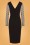 Collectif Clothing - Germana Polka Dots Occasion Pencil Dress Années 50 en Noir 4