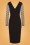Collectif Clothing - Germana Polka Dots Occasion Pencil Dress Années 50 en Noir 2