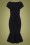 Collectif Clothing - Jamilia Fishtail Pencil Dress Années 50 en Noir 5